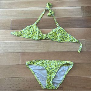 Madewell Yellow Floral Bikini